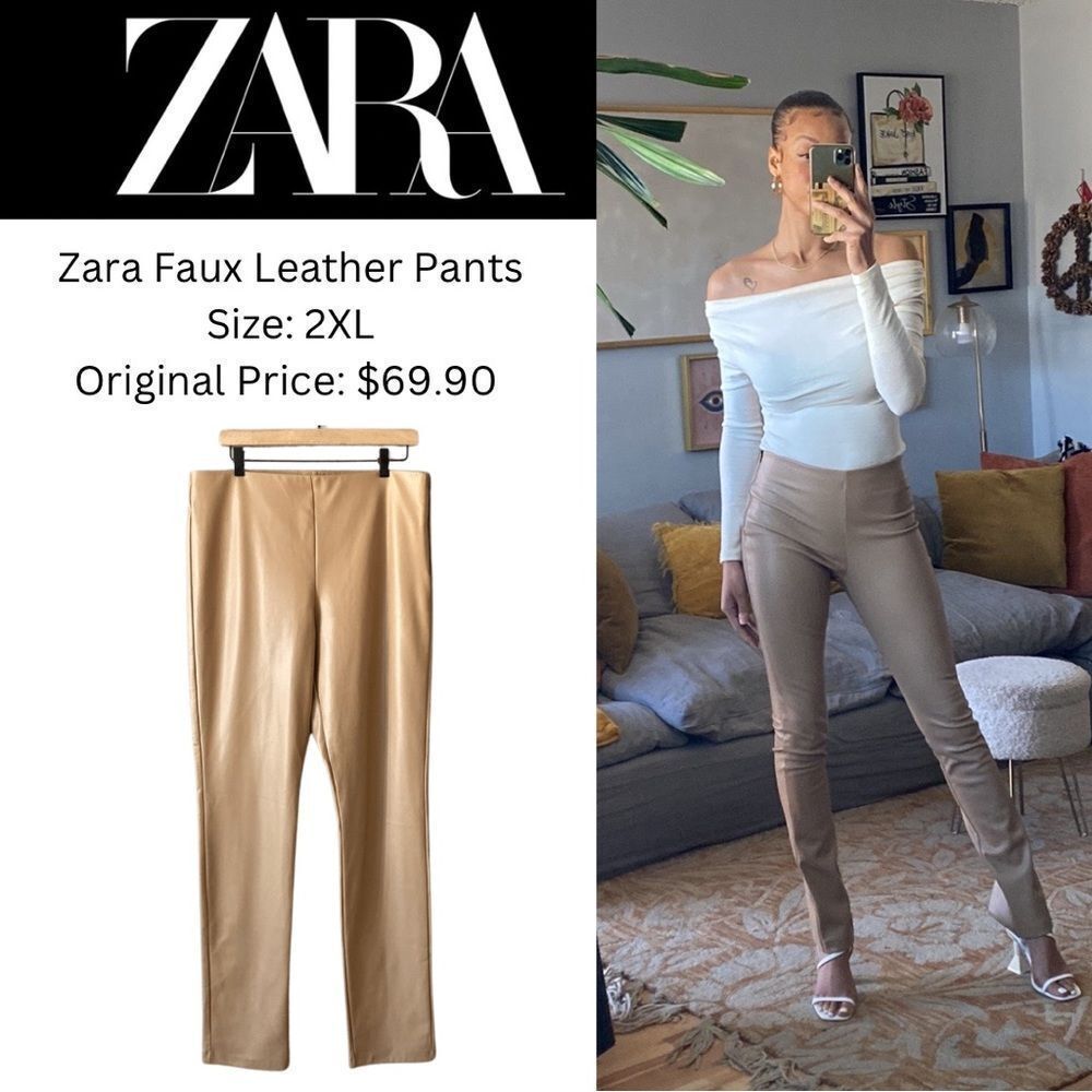 Zara Faux Leather Pants NWOT
